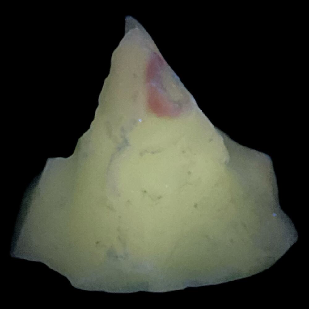 Lime Green Pink Tip Art Glass Cullet Glowing Manganese Slag‎ Glass #5GL233